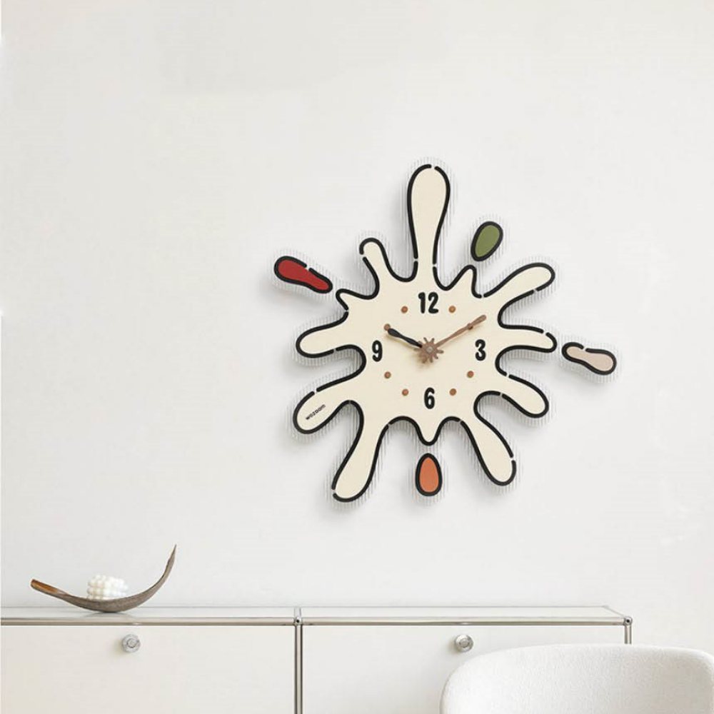 무소음 특이한벽시계 원형벽시계 인테리어 거실시계 아날로그 레트로 숫자 - 상품 이미지