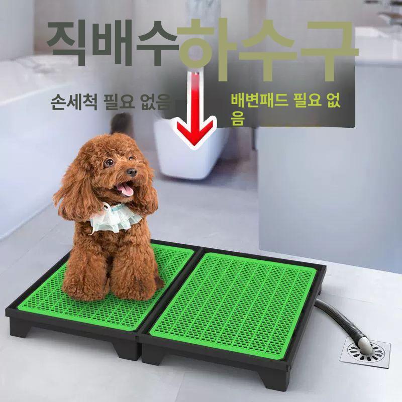 강아지배변판 배변판 물청소 수컷 반려견 용품 대형견 애견화장실 강아지 직수 아이스블루 - 상세 이미지 4