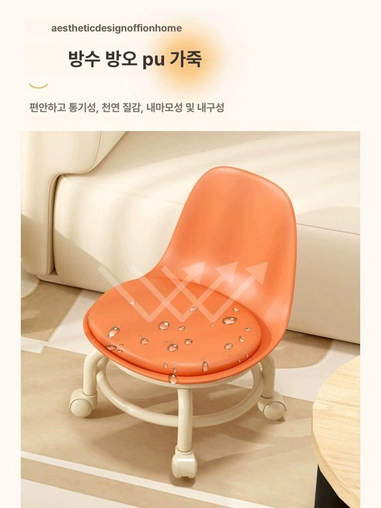 낮은 스툴체어 탄화 매장 의자 원형 원목스툴 인테리어 높이 목재 지름 스타일 소품 - 상세 이미지 2