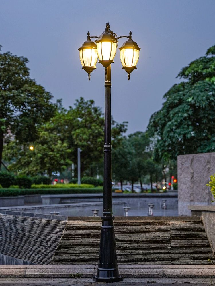 LED 가로등주 야외용 공원 램프 전봇대 잔디등 전기 정원 조경 정원등 담벼락 가로등 - 상세 이미지 2