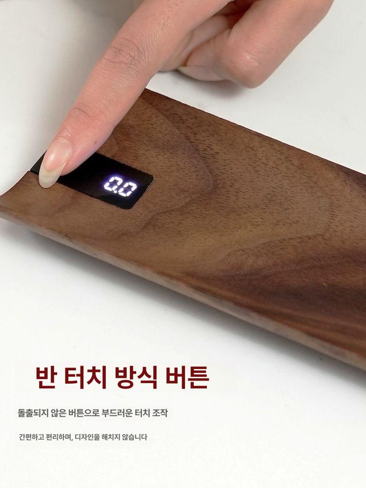 찻잎 저울 충전용 호두나무색 계량 가정용 미세 무게 고정밀 분말 전자칭 목재 미량계 - 상세 이미지 3