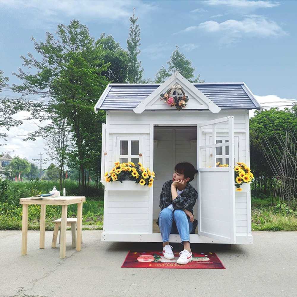 방갈로 캠핑 별장 농막 사무실 목조 하우스스토어 조립식주택 비닐하우스 온실 수납장 - 상세 이미지 2