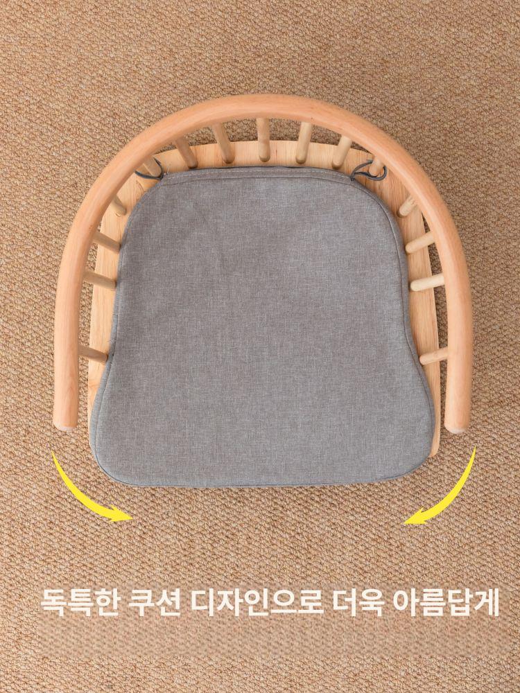 좌식 등받이 의자 업소용 기도 앉은뱅이 다도 지지 자세 바닥 일본식 업소 좌식의자 체어 - 상세 이미지 3