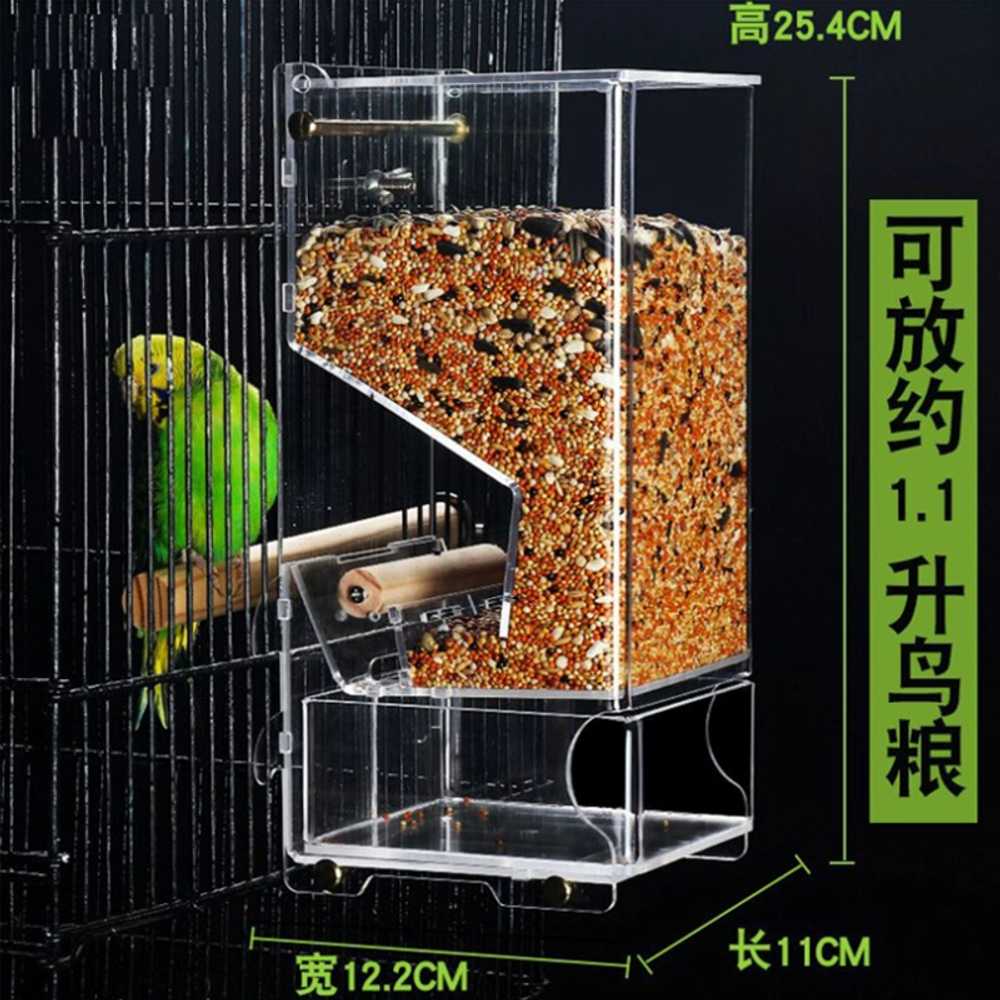 아크릴 상자 박스 급식기 새모이통 야생 앵무새장 창문 걸이식 먹이통 버드 기본 - 상세 이미지 2