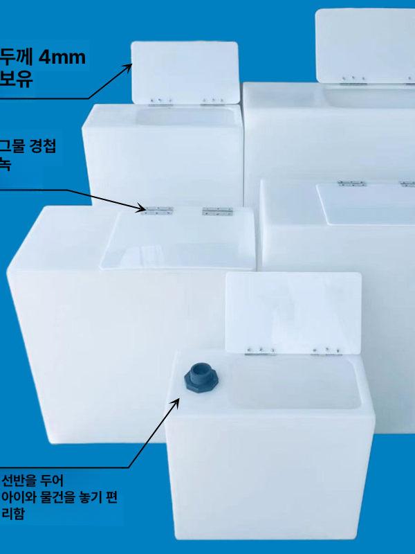 농업용 물통 탱크 사각 농약탱크 수도꼭지 농약통 우수받이 농막 빗물 말통 저장 원형 - 상세 이미지 2
