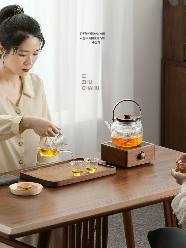 1구 티포트 가정용 티메이커 다도포트 티팟 전기레인지 절연 원형 세라믹인덕션 - 상세 이미지 2