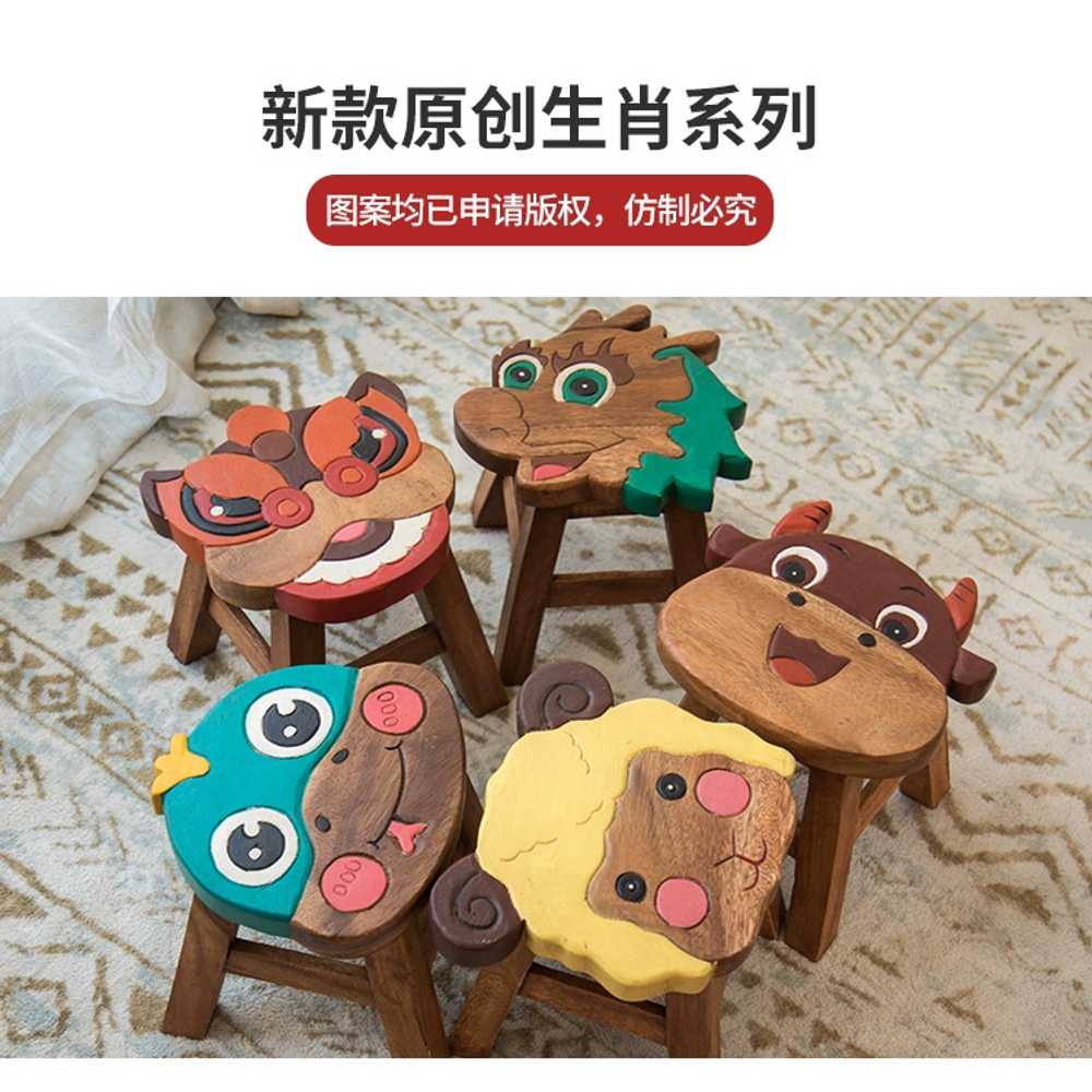 낮은 강아지 귀여운 거실 코끼리 동물스툴 패브릭 아이방 책상용 현관 쇼파 키즈 - 상세 이미지 4