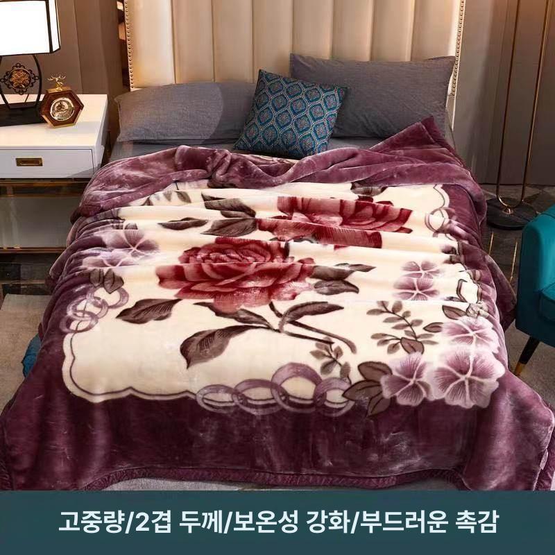 벨벳 극세사이불 따뜻한 겨울이불 양털 침구 기모이불 차렵 두툼 - 상세 이미지 2