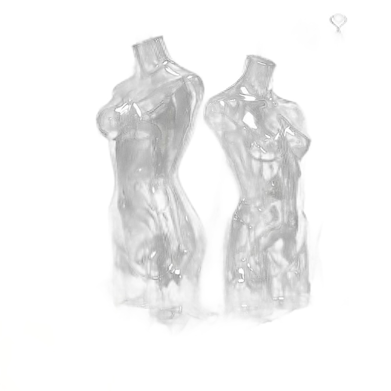 투명 마네킹 상체 여성 촬영 속옷 메이크업 철제 전시대 피팅 수영복 여자 모델 큰 전시 - 상품 이미지