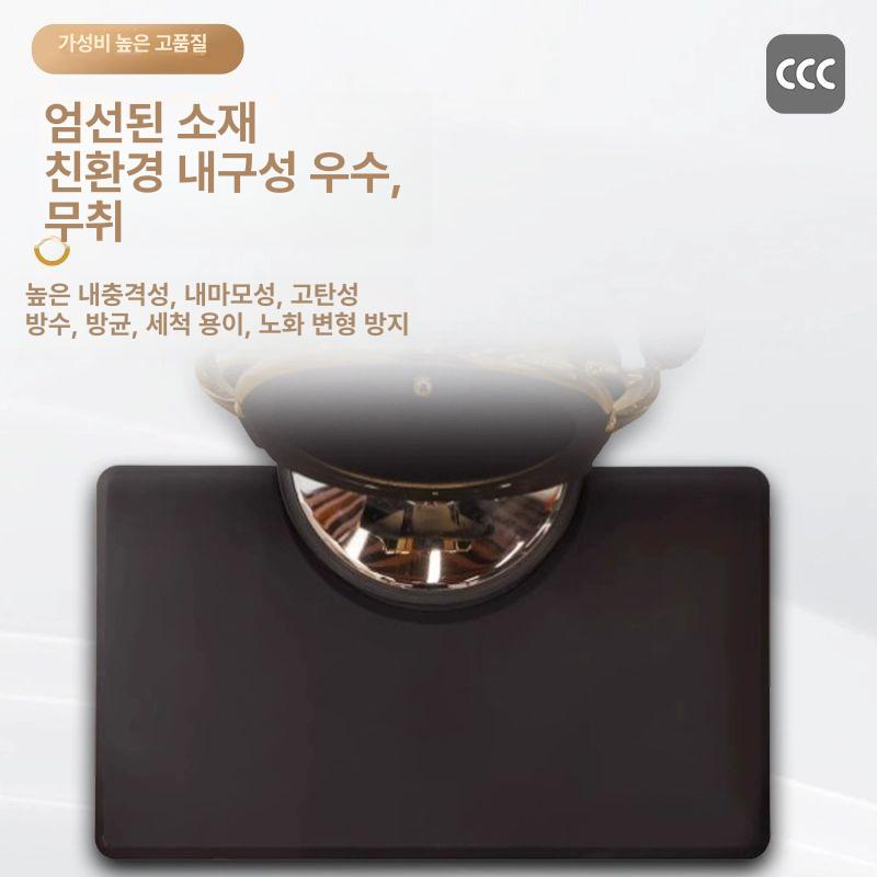미용실 발매트 쿠션 바닥 의자 감압매트 반원형 방지 세트 패드 피로방지 미끄럼 이발소 - 상세 이미지 3
