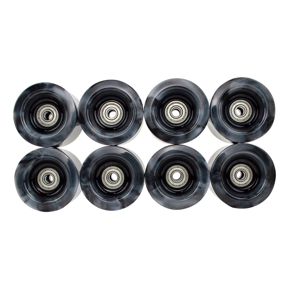 카페토스 블랙 앤 화이트 롤러 스케이트 휠, 60 40 mm, 88A 쿼드 휠 세트 베어링 포함 - 상세 이미지 3