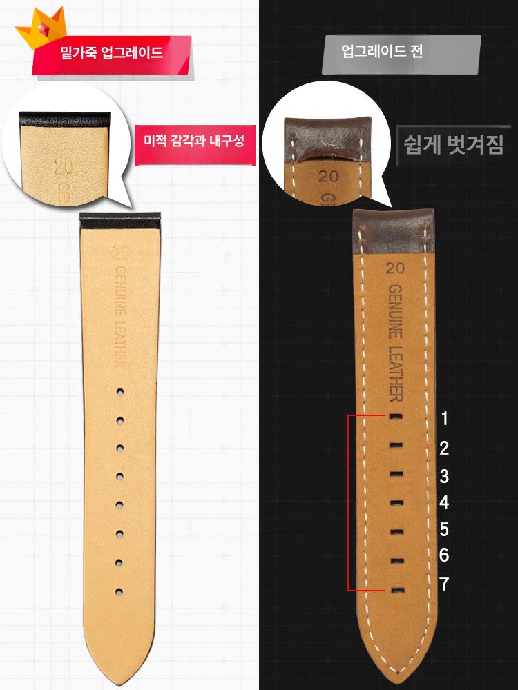시계줄교체 가죽 알마니 호환 시계밴드 가죽남리본 - 상세 이미지 5