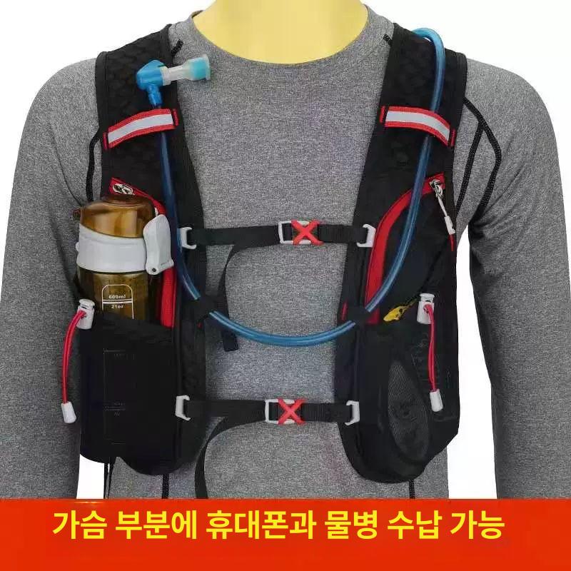 트레일 등산조끼 남자 러닝베스트 여름 러닝조끼 등산가방 조깅 하이드레이션 포켓 - 상세 이미지 3