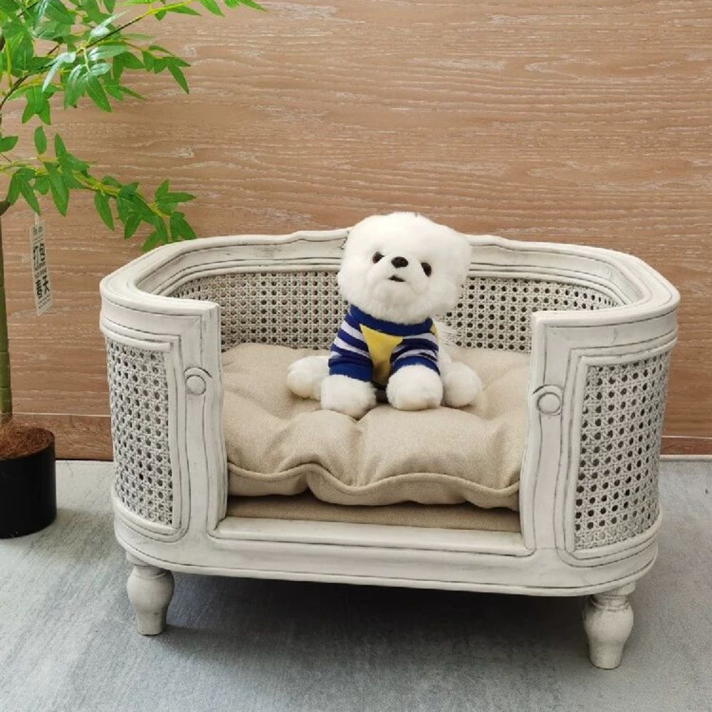 패브릭 강아지침대 반려동물 반려견 쿠션 개해먹 고양이해먹 대형견용 강아지원목침대 - 상품 이미지