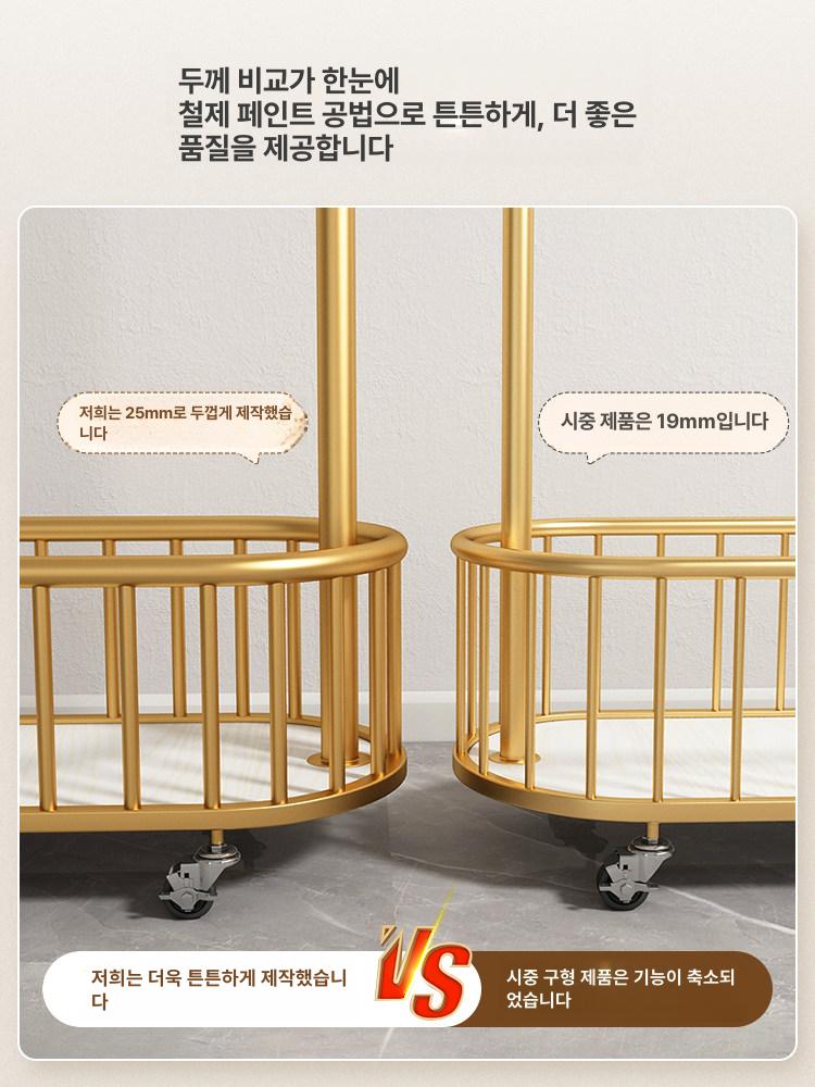 이동식행거 옷걸이 스테인레스 의상실 선반 수납 원룸 보강 이동 의류 바퀴 옷가게 스튜디오 - 상세 이미지 3