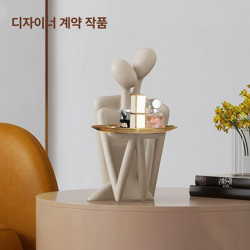 커플 키보관함 북유럽 현관 장식 선반 악세사리 인테리어 차키트레이 다용도 키홀더 - 상세 이미지 4