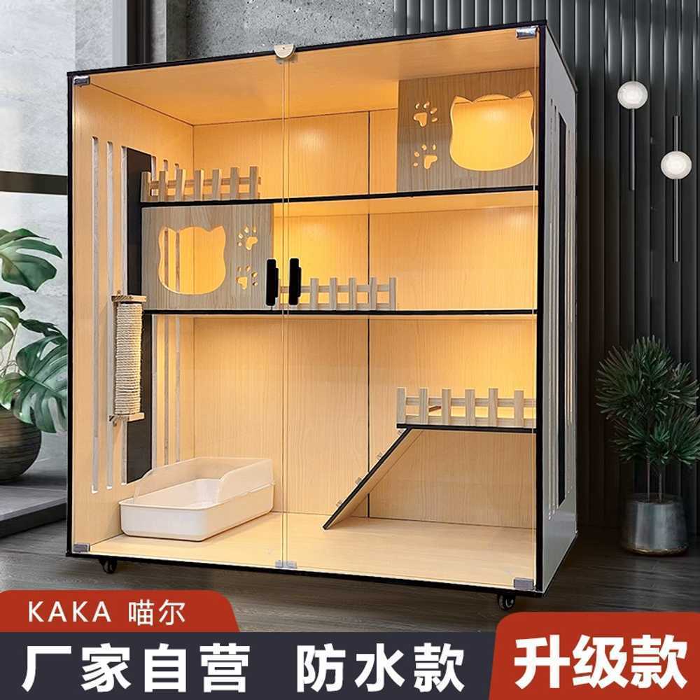 호텔 반려묘 냥이 럭셔리 캐비닛 고양이빌라 펫 아파트 단단한 둥지 쉼터 고양이집 - 상세 이미지 2