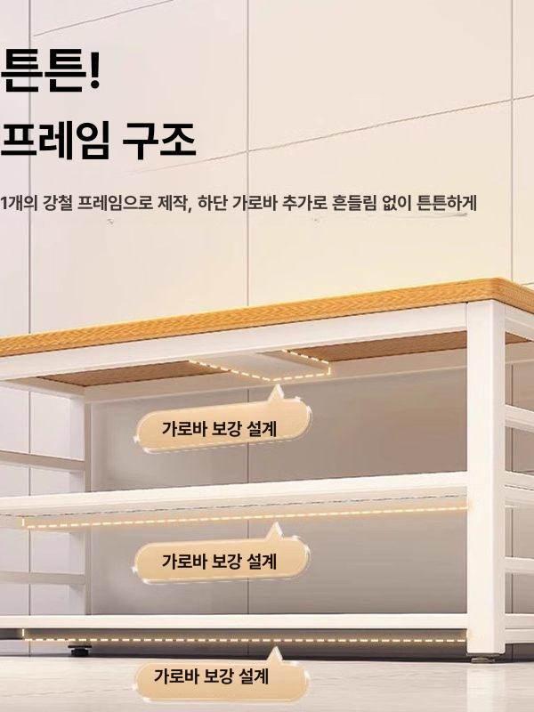 틈새수납장 선반 슬림 수납 얇은 주방 화이트 옷 다용도 폭좁은 가로 서랍장 철제 좁은 - 상세 이미지 3