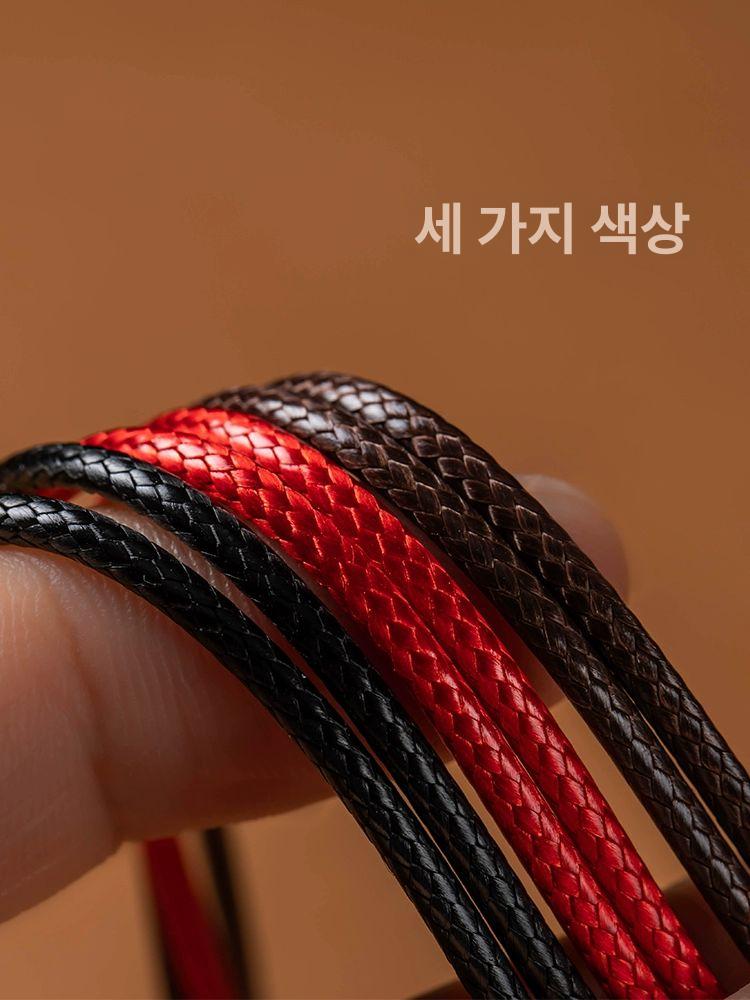 목걸이끈 분실방지 버클 남성겸용 커플 가죽목걸이줄 - 상세 이미지 3