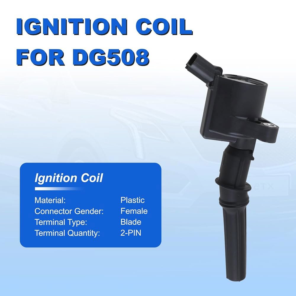 포드 링컨 머큐리 4.6L 5.4L V8 교체용 1L2U12029AA I2LU-12A388-AA(DG508)용 DG508 커브드 부트 점화 코일 및 SP479 스파크 플러그 팩 - 상세 이미지 3