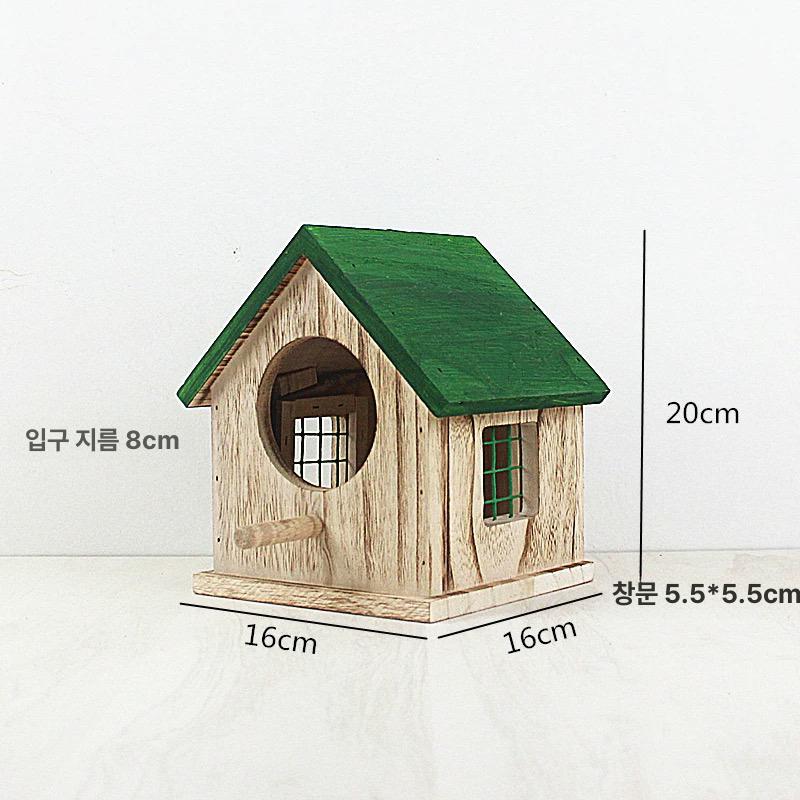 야외 새둥지 원목 정원 인테리어 타버린색깔의매달린나무 월 놀이터 새집 나무새집 원목새장 - 상세 이미지 3