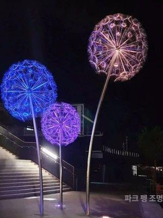 민들레 식물등 led 정원 인테리어 조명 광섬유 무드등 잔디 꽃 난광듀얼모드조절가능 경질 - 상세 이미지 3