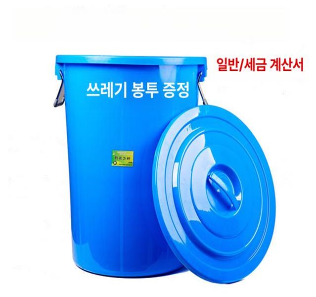 대형 플라스틱통 원통 100l 양동이 기름통 벌크통 드럼 밸브 공드럼 대용량 폐기물 김장 - 상세 이미지 2