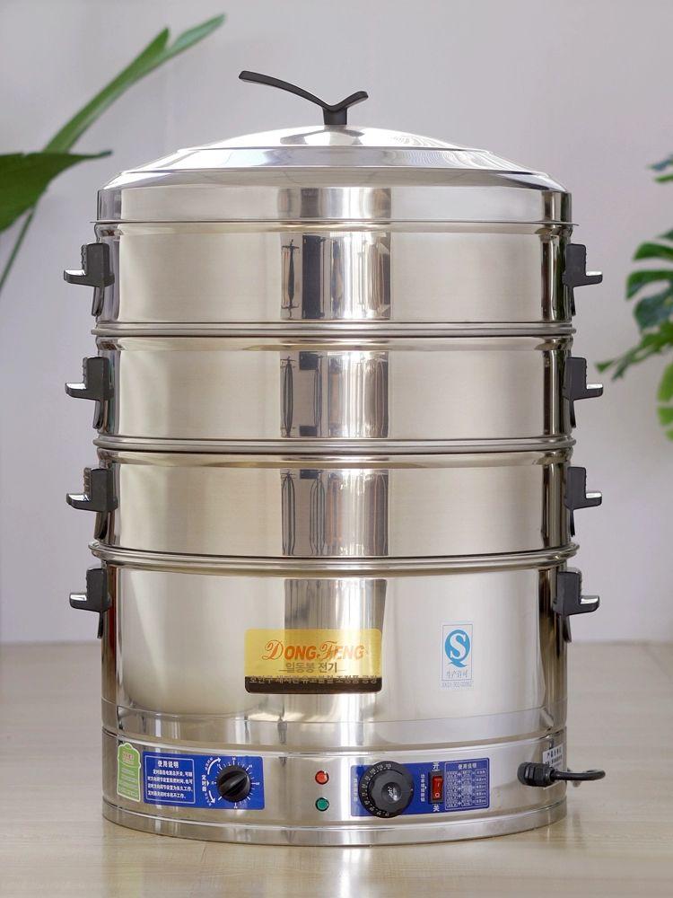 대용량 찜기 전기 취사 상업용 바퀴 업소용 스팀기 급식소 찜통 스티머 - 상세 이미지 3