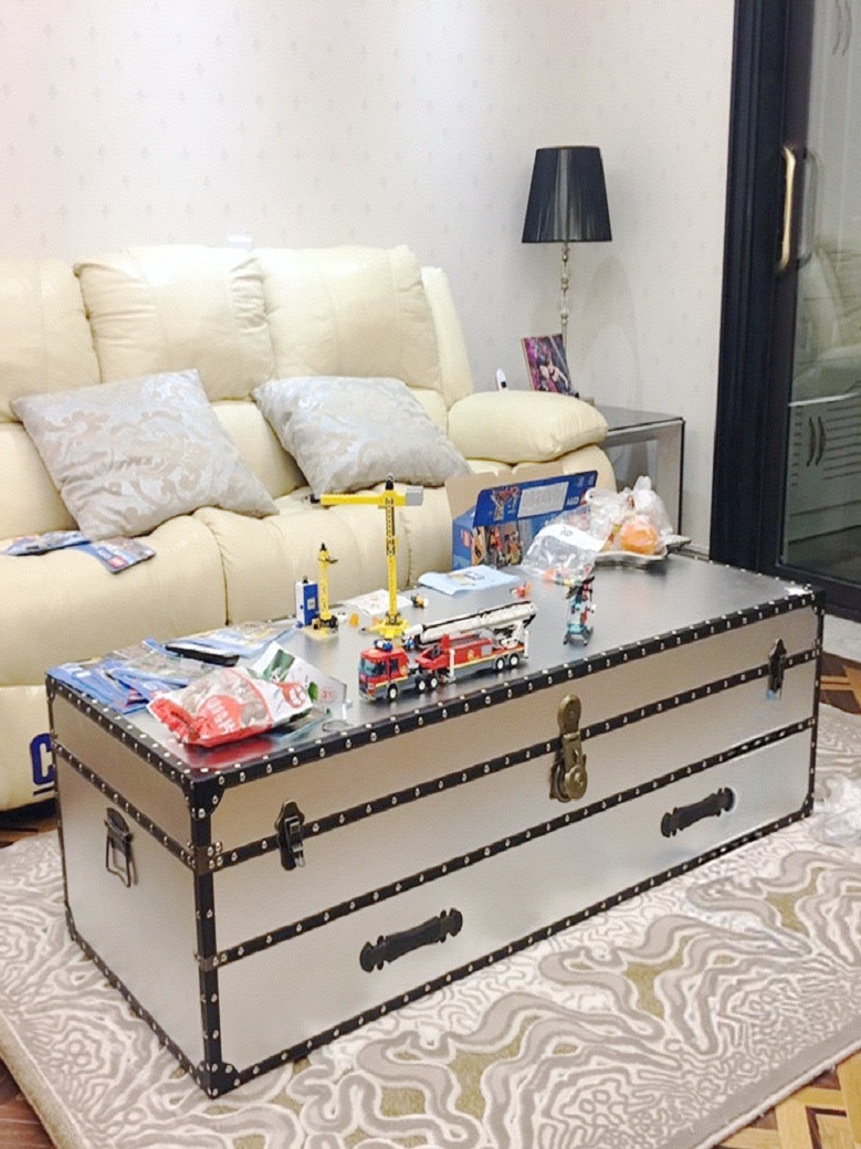 복고풍 쇼파테이블 엔틱 빈티지 뚜껑 협탁 티테이블 클래식 원형 거실 소파테이블 - 상품 이미지