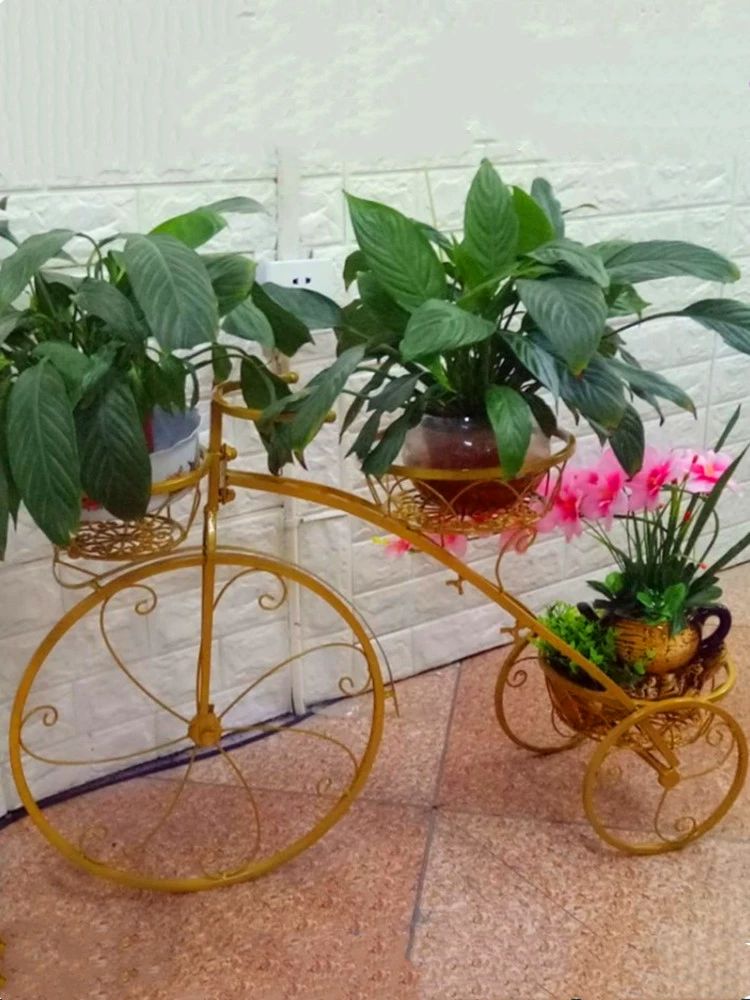 철제 화분거치대 자전거 테라스 마차 식물 다육이 원예 발코니 화분진열대 꽃 거실 스탠드 - 상세 이미지 4