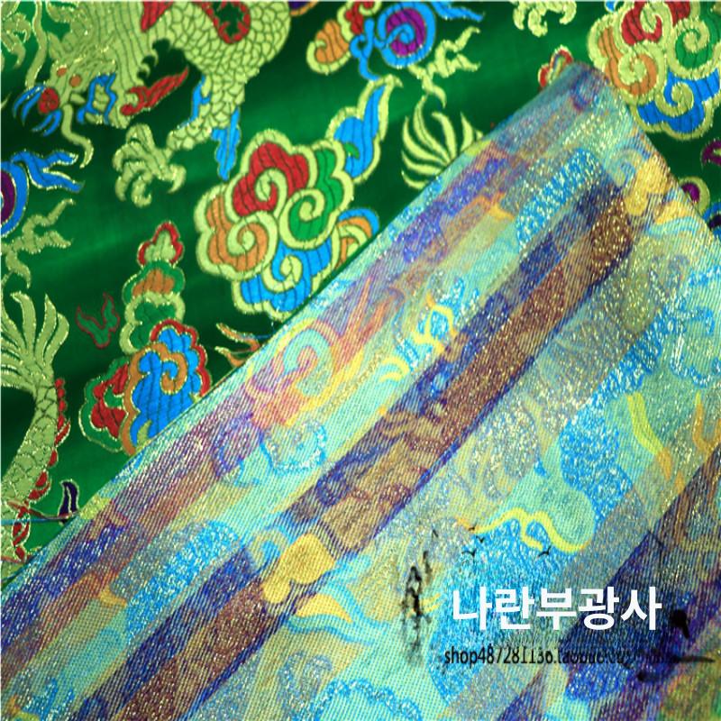 샤틴 공단 원단 삼룡 문양 드레스 원단 황제 사복 고밀주단 공단직단 - 상세 이미지 5
