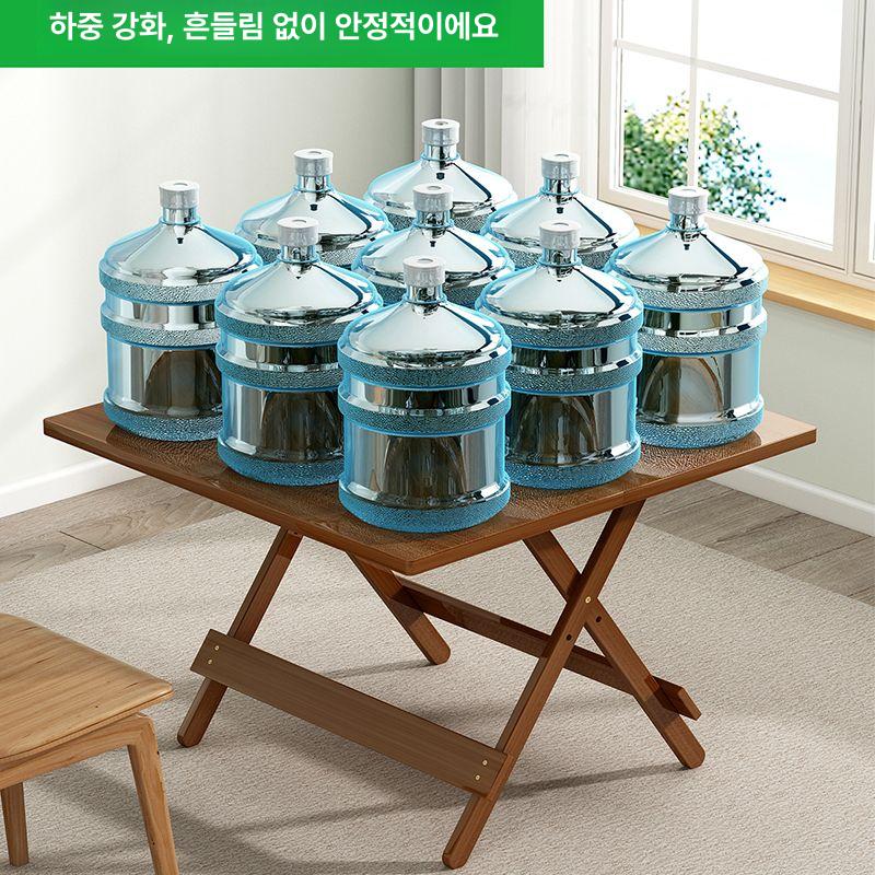 접이식 식탁테이블 원목 가정용 공간활용 원형테이블 확장형 간이 업소용 카페 간편 - 상세 이미지 4