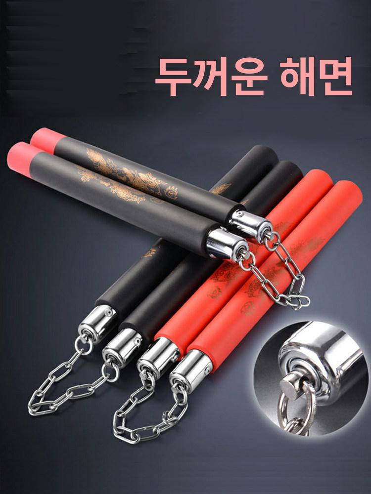 쌍절곤 알루미늄 스틸 메탈 고급 스펀지 쌍절곤 - 상세 이미지 4