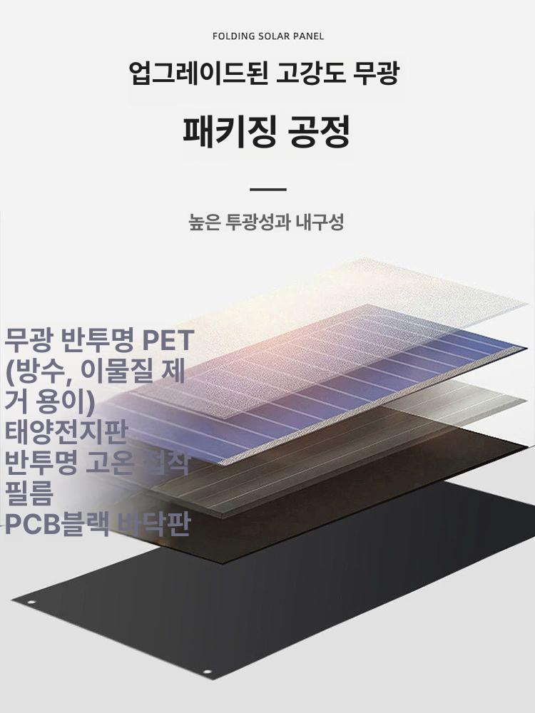 접이식 충전기 태양광 휴대용 파워뱅크 충전 패널 핸드폰 배터리 태양열 발전기 대용량 - 상세 이미지 3