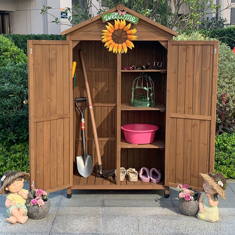 야외 조립식 보관함 정원 농기구 수납장 간이 창고 마당 정리함 - 상품 이미지