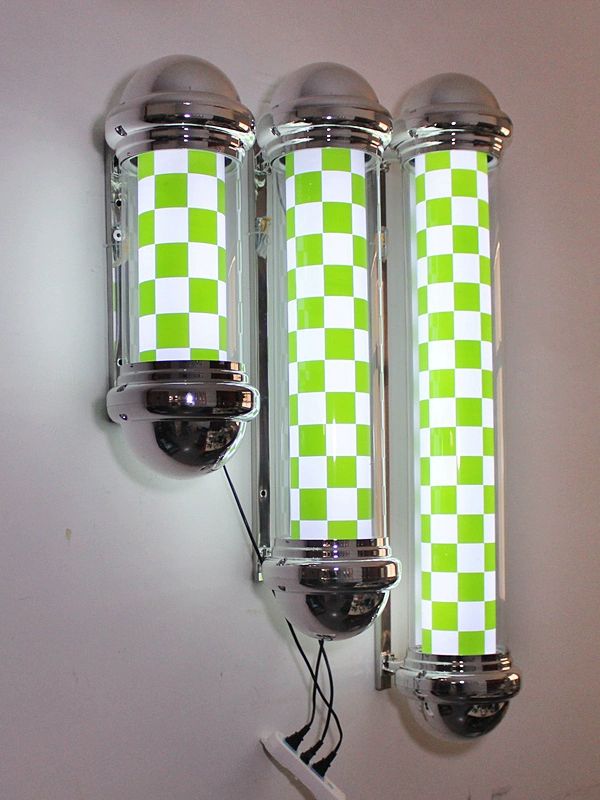 led 싸인볼 원형 라이트 이발소 원통형 바버폴 램프 복고풍 술집 미용실회전간판 - 상세 이미지 2