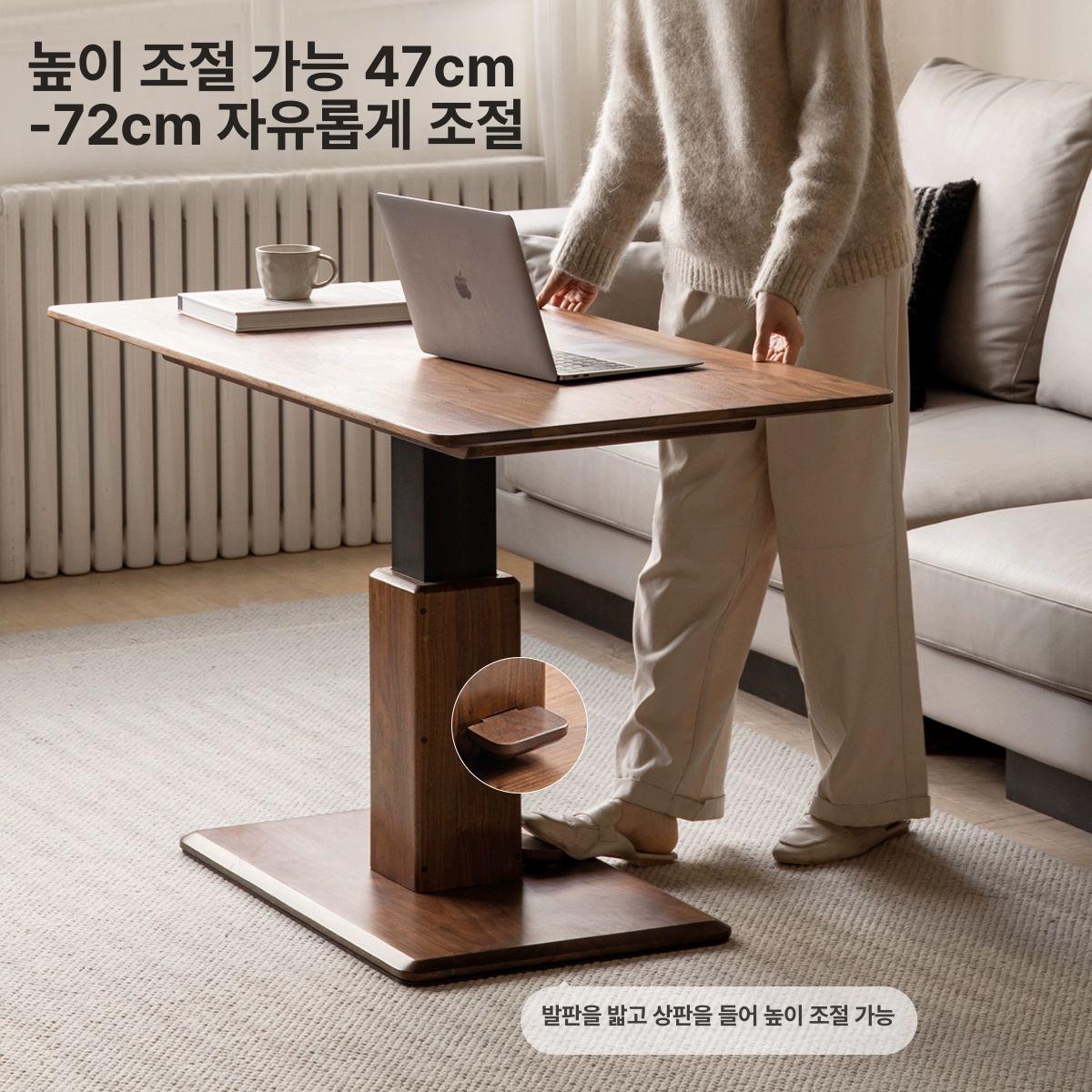 전동책상 모션테이블 전기 높이 원목테이블 높낮이조절 리프트 리프팅 스탠딩테이블 - 상세 이미지 3
