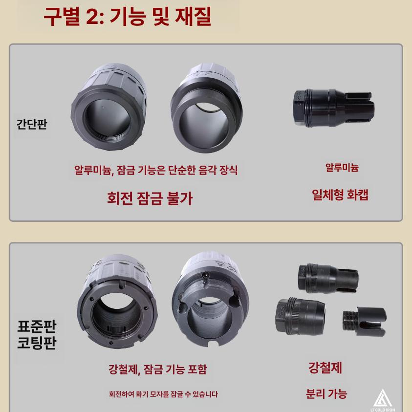 금속 소음기 장착 역나사 직결 메탈슬라이드 사일렌서 감소 - 상세 이미지 3