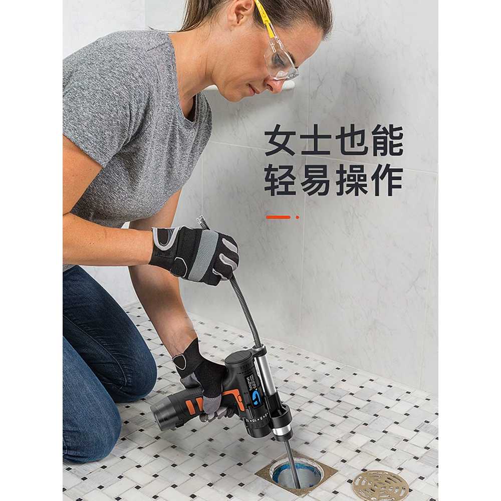 변기뚫는기계 드릴 하수관 물티슈 막힘 펌프 압축 제거 청소기 배관 스프링 배수 장비 - 상세 이미지 3