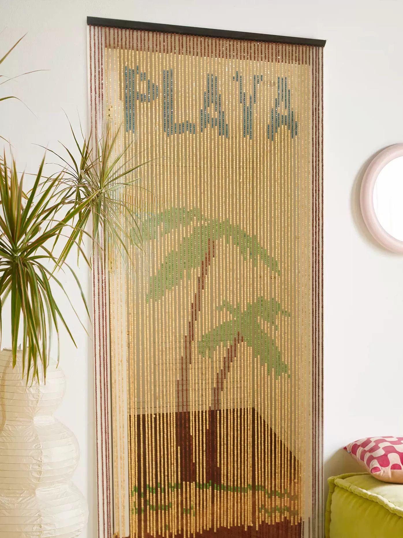 비즈발 구슬커튼 장식 출입문 문발 현관 커텐 주렴 도어 식당 중국집 인테리어 가리개 구슬 - 상세 이미지 4