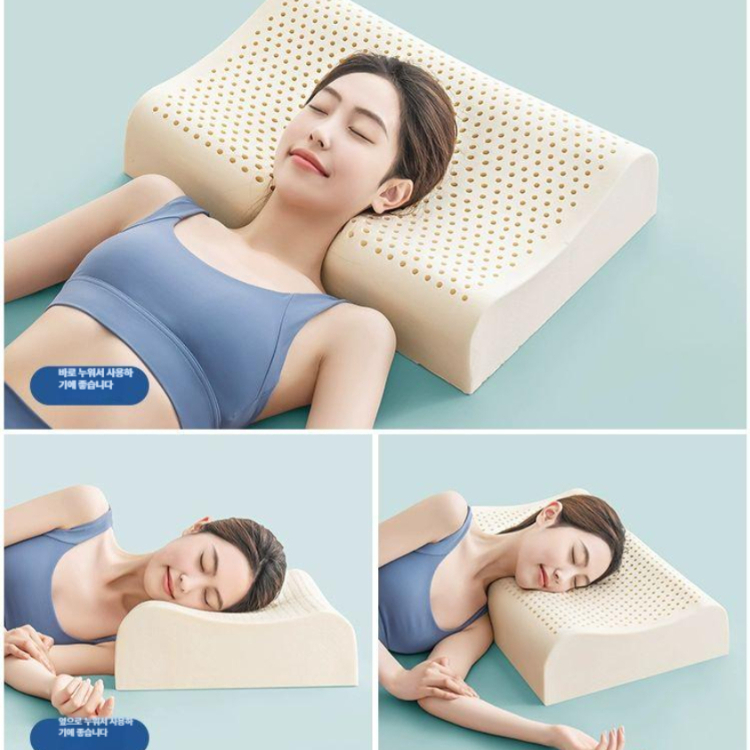 높은 라텍스베개 편안한 경부 다기능 푹신한 굴곡형  - 상품 이미지