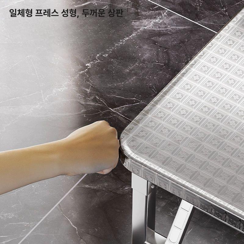두꺼운 스텐테이블 야외용 업소용 탁자 카페 가정용 식당 원탁 높이 상업용 - 상세 이미지 5