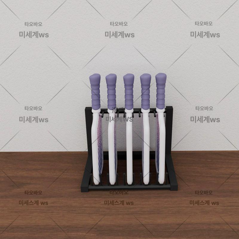 스탠드형 테니스라켓거치대 실내 진열대 홀더 선반 걸이 정리함 보관랙 라켓보관함 - 상세 이미지 3