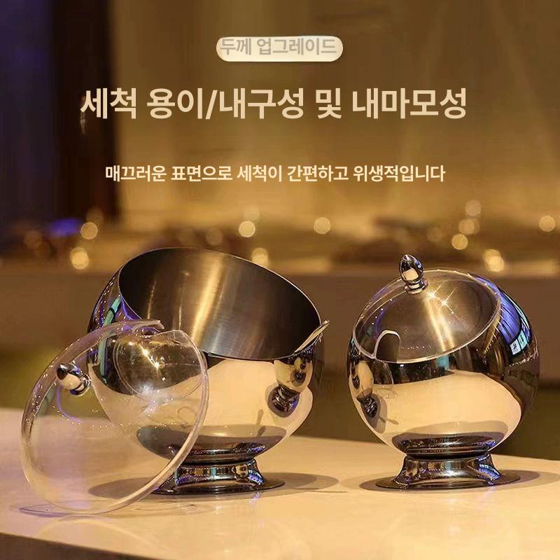 뷔페 소스 업소용 항아리 골드 작은 대형 뚜껑 믹싱볼 그릇 가게 볼 없음 용기 스테인레스 - 상세 이미지 4