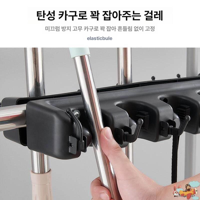 스테인리스 걸레정리대 이동식 대용량 청소도구 청소용품 수납함 마대걸레걸이 마포 - 상세 이미지 5