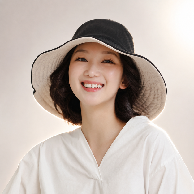 여성 자외선차단모자 UV차단 양면 버킷햇 와이드챙 여름 햇빛가리개 모자 - 상세 이미지 2