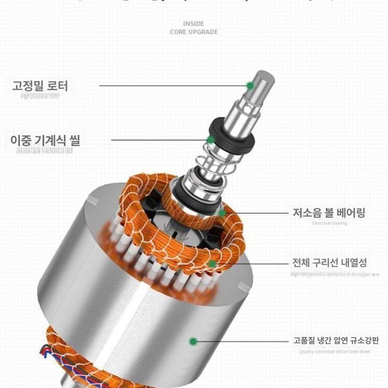 농업용 수중모터 배수 220v 청수펌프 농업관개 스테인레스 워터 하수 심정 가정용 정화조 - 상세 이미지 3