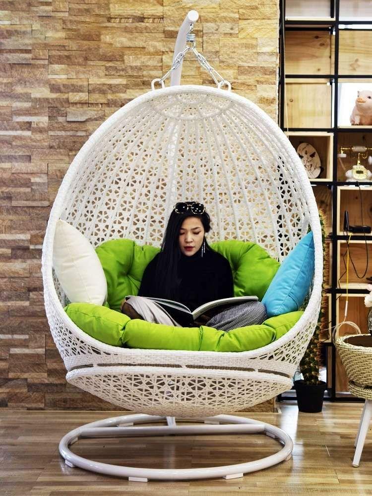 2인용 그네의자 원목 가정용 베란다 실내 정원 스윙체어 야외용 카페 라탄그네 캐주얼 - 상세 이미지 2