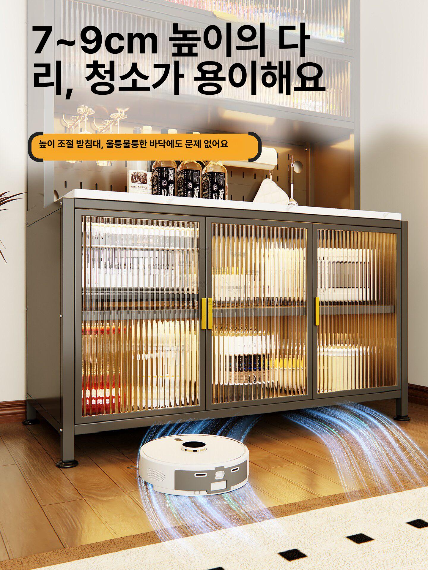 주방선반 수납함 조미료 주방 조리대 무타공 업소용 부엌 레일 틈새 수납 정리함 조미료통 - 상세 이미지 4
