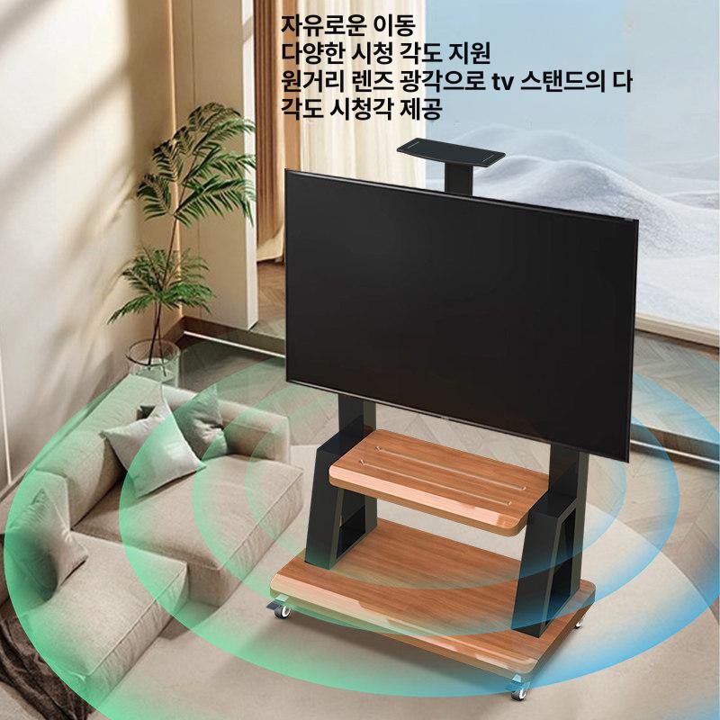 대형tv 티비거치대 우드 회의실 바퀴달린 모던 대형 스테인레스 이동식 브래킷 브라켓 다이 - 상세 이미지 4